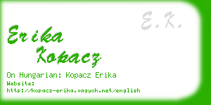 erika kopacz business card